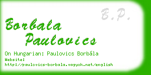 borbala paulovics business card